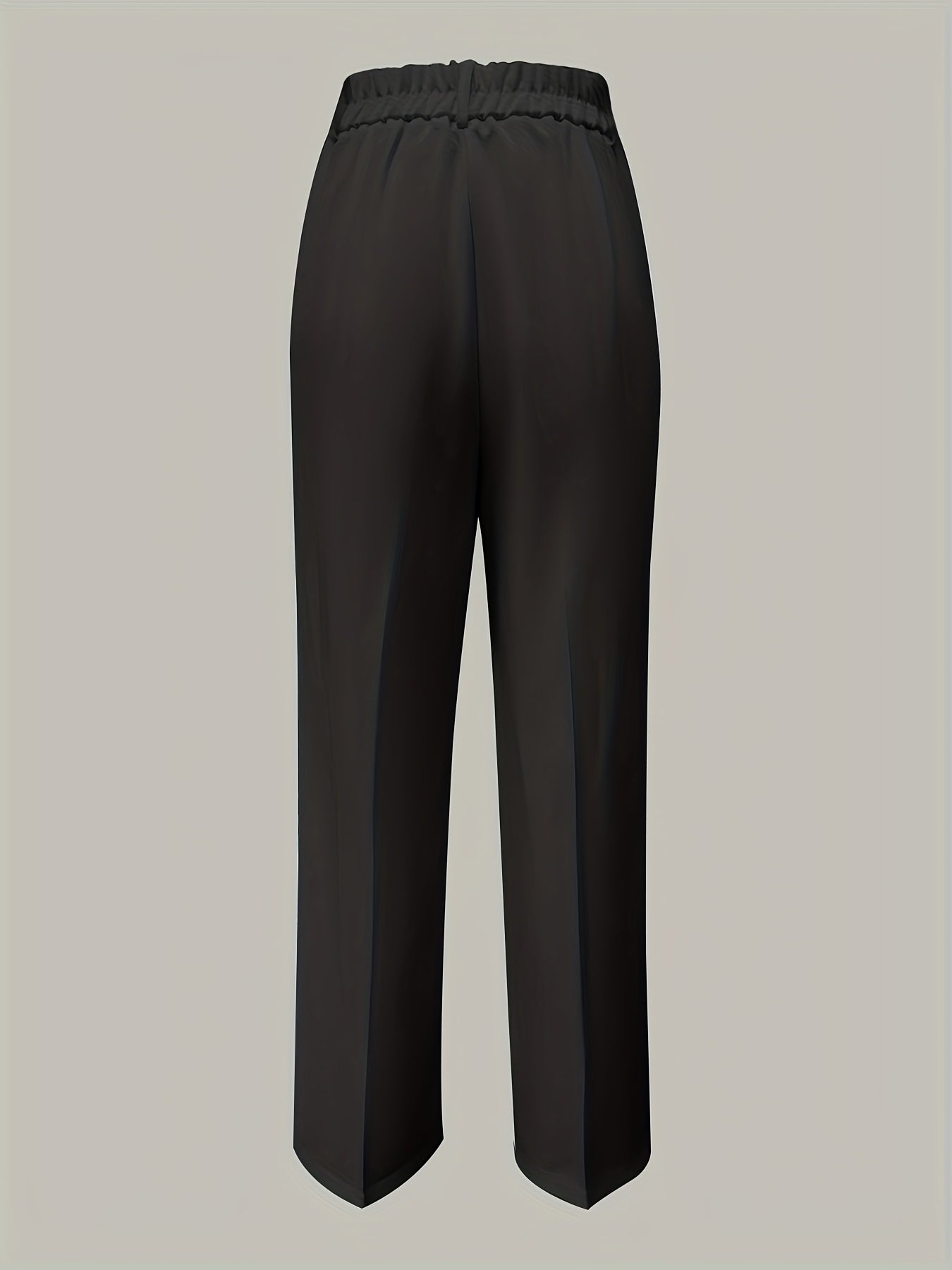 Oralia | Verfijnde broek met wijde pijpen voor dames - Rechte broek met hoge taille en knoopsluiting
