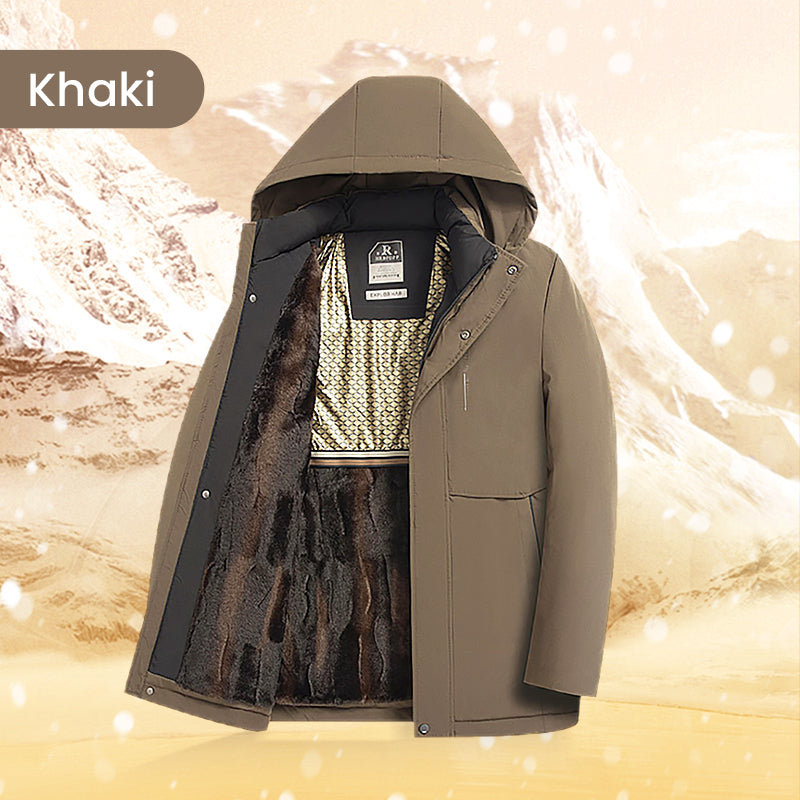 Odran | Thermische winterparka voor heren – met capuchon, geïsoleerd en warm