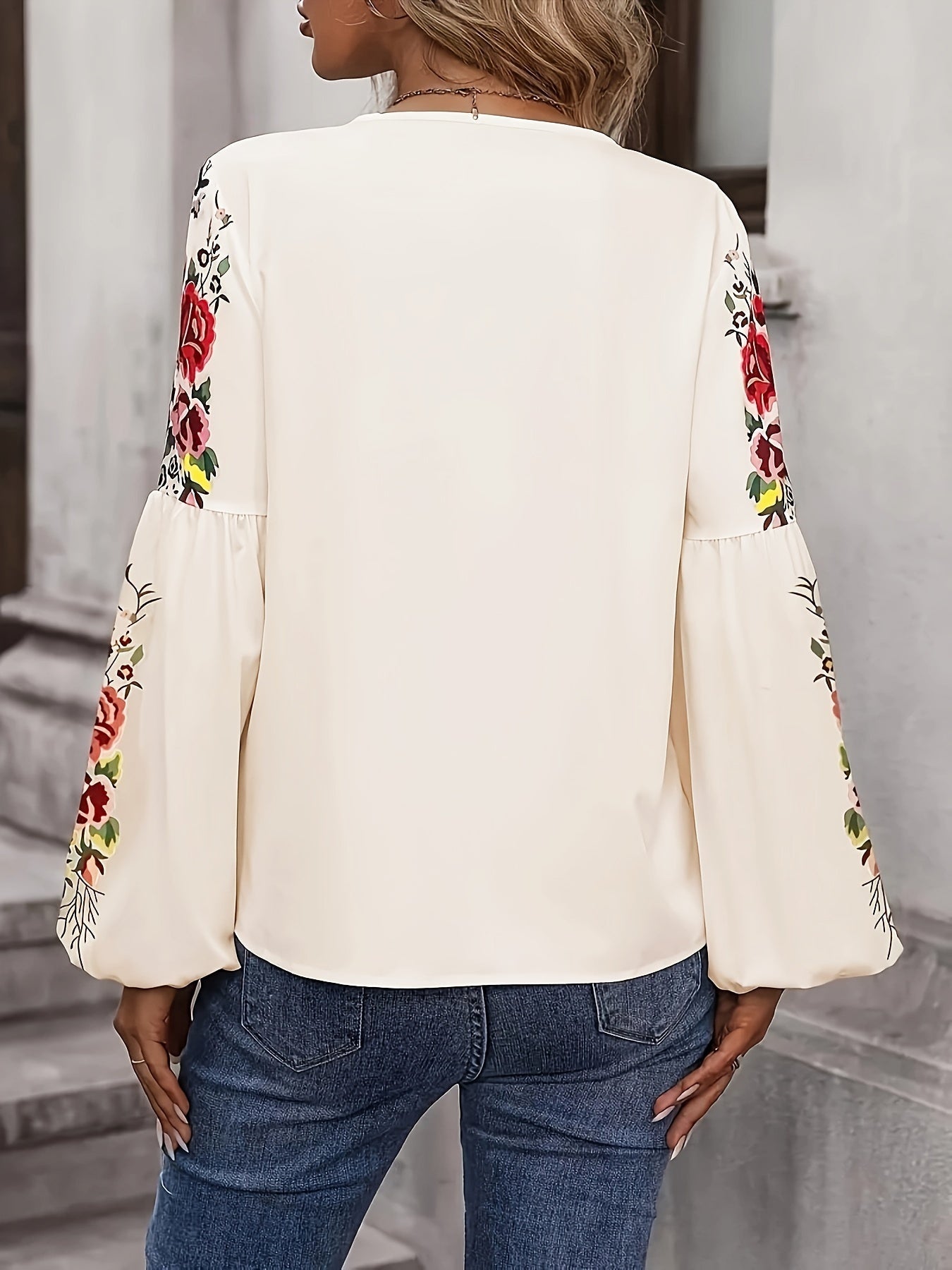 Amalthea | Damesbloemenblouse met lange mouwen - Casual en lichtgewicht