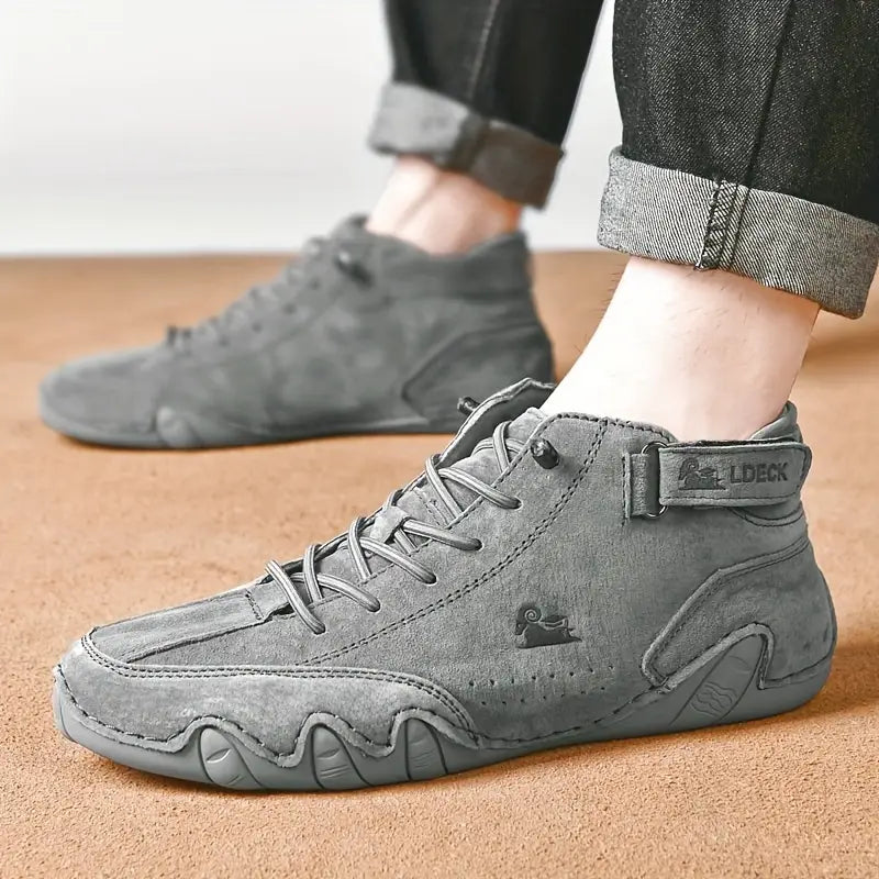 Bootrek | Heren Suède Enkellaars Sneakers – Stijlvolle Casual Boots met Slijtvaste Antislip Zool