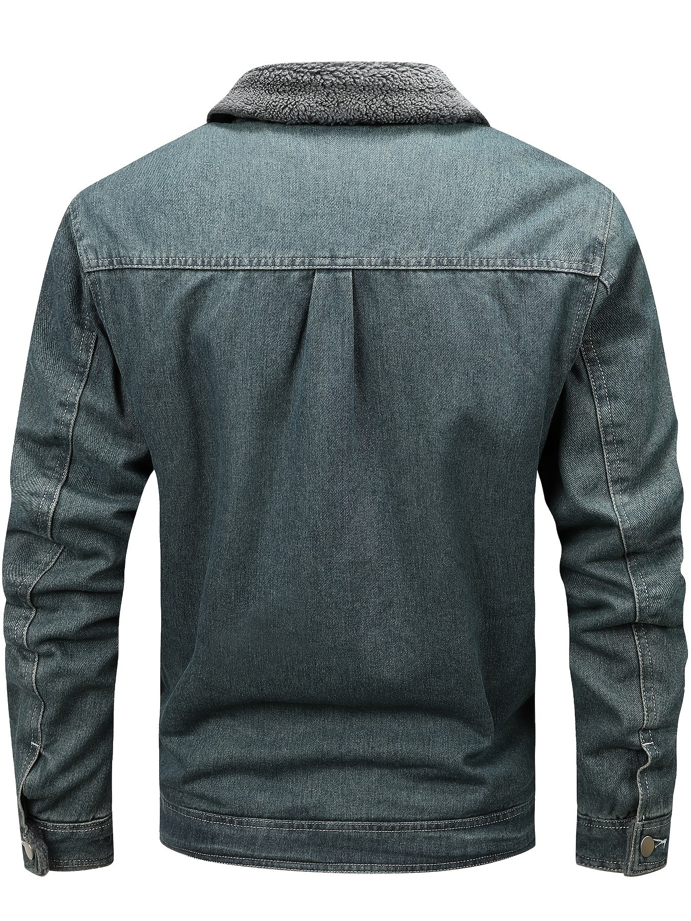 Gunter | Vintage gewassen spijkerjas voor heren met fleecevoering – Warme casual winterjas