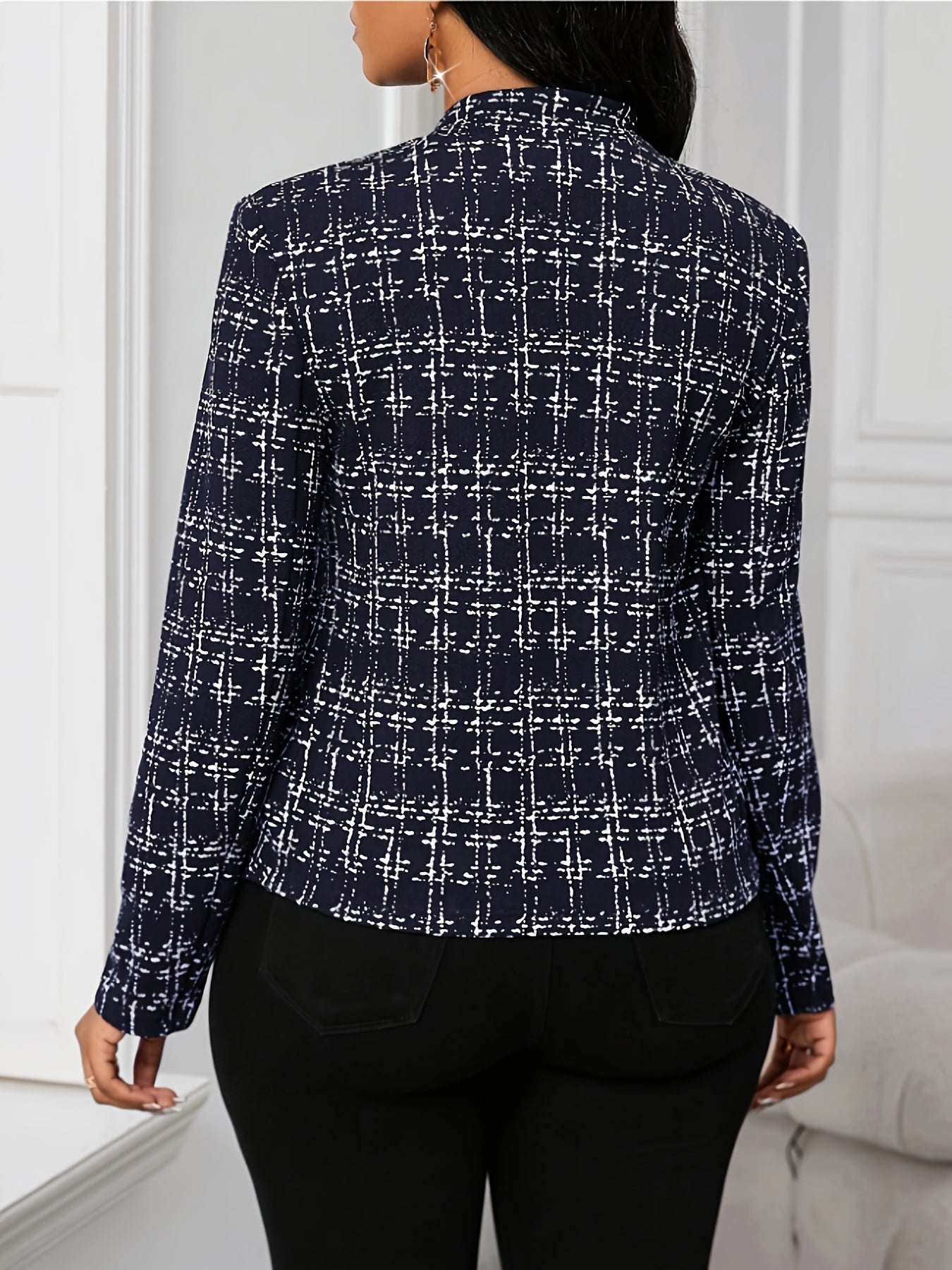 Elsinore | Lichtgewicht geruite damesjas – pied-de-poule-patroon, casual stijlvolle bovenkleding