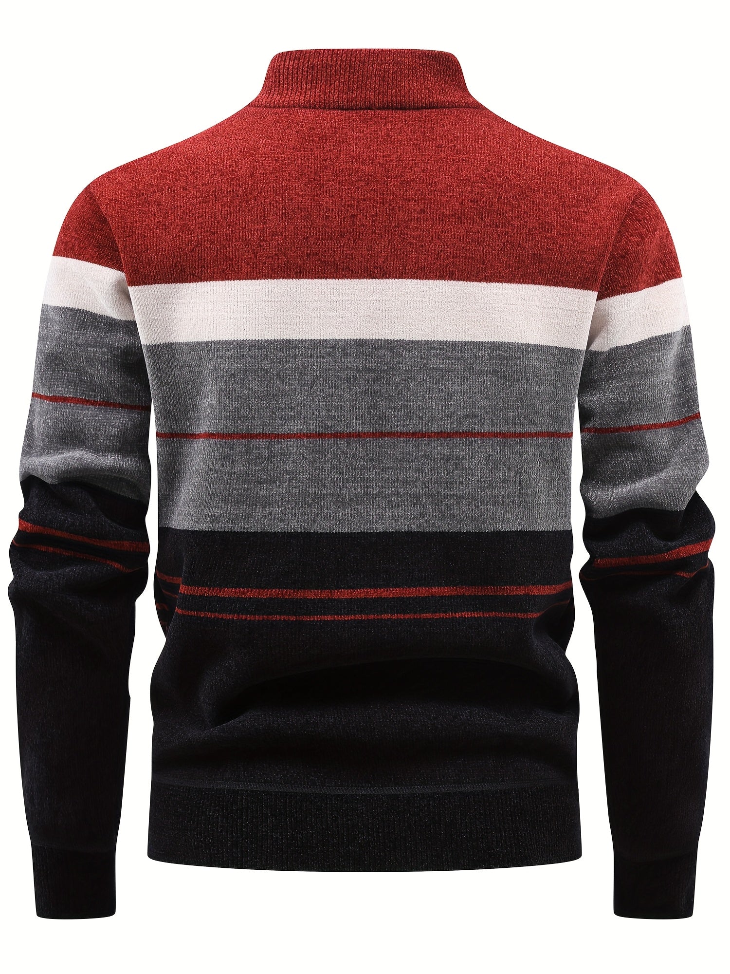 Peder | Herenpullover met fleecevoering – Comfortabele herfst-/wintertrui met kwartritssluiting