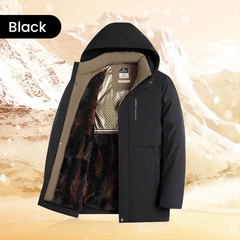 Odran | Thermische winterparka voor heren – met capuchon, geïsoleerd en warm