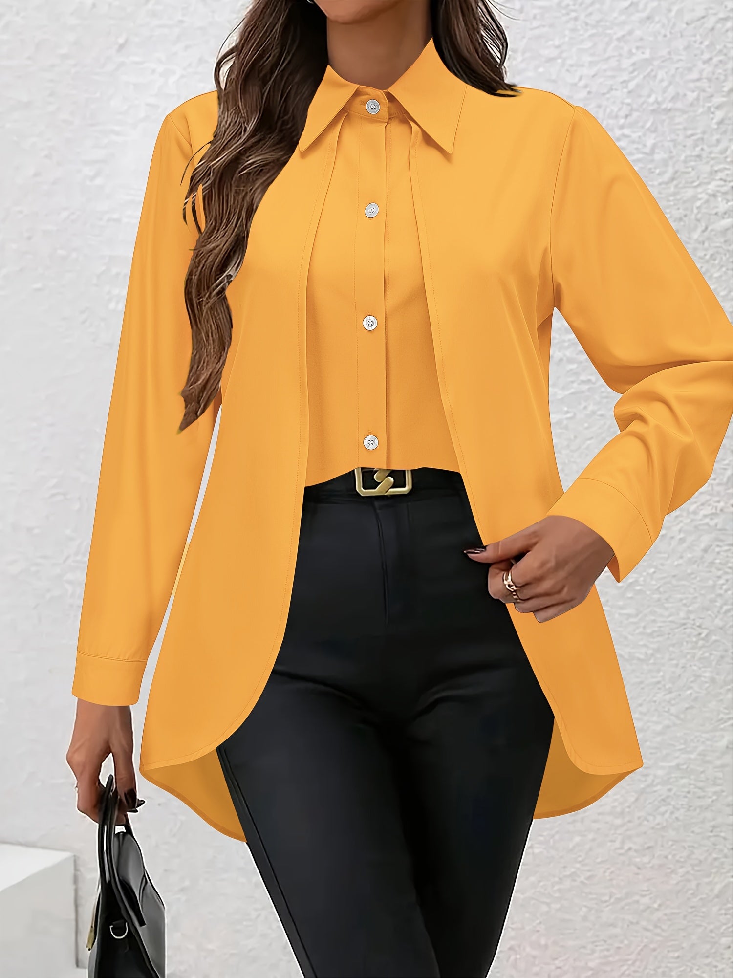 Ivara | Elegant overhemd met lange mouwen met knoopsluiting voor dames - Klassiek, casual & kantoorkleding