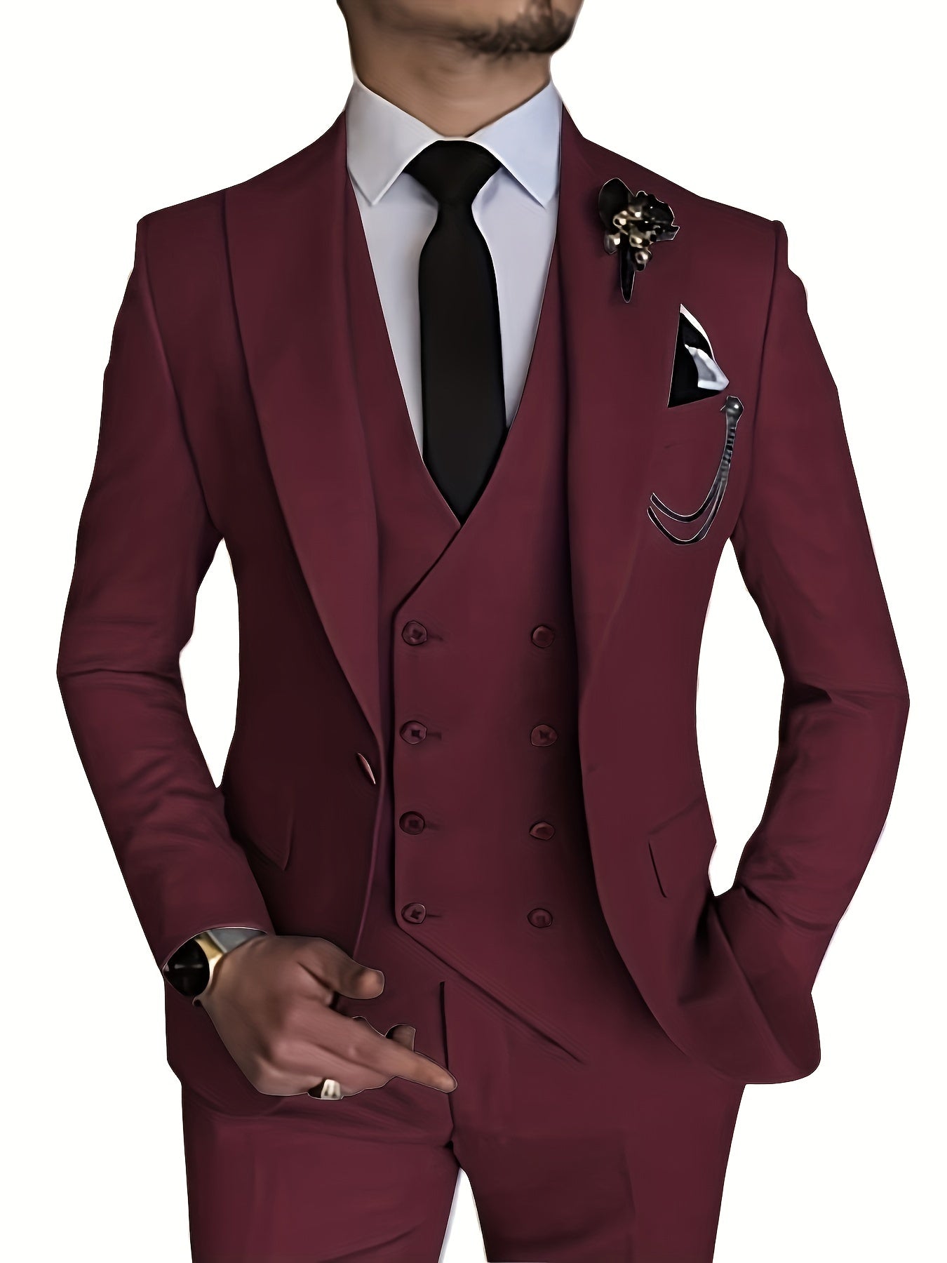 Tormund | Driedelig formeel herenpak – blazer, vest en broek, slim fit, zakelijke en bruiloftskleding