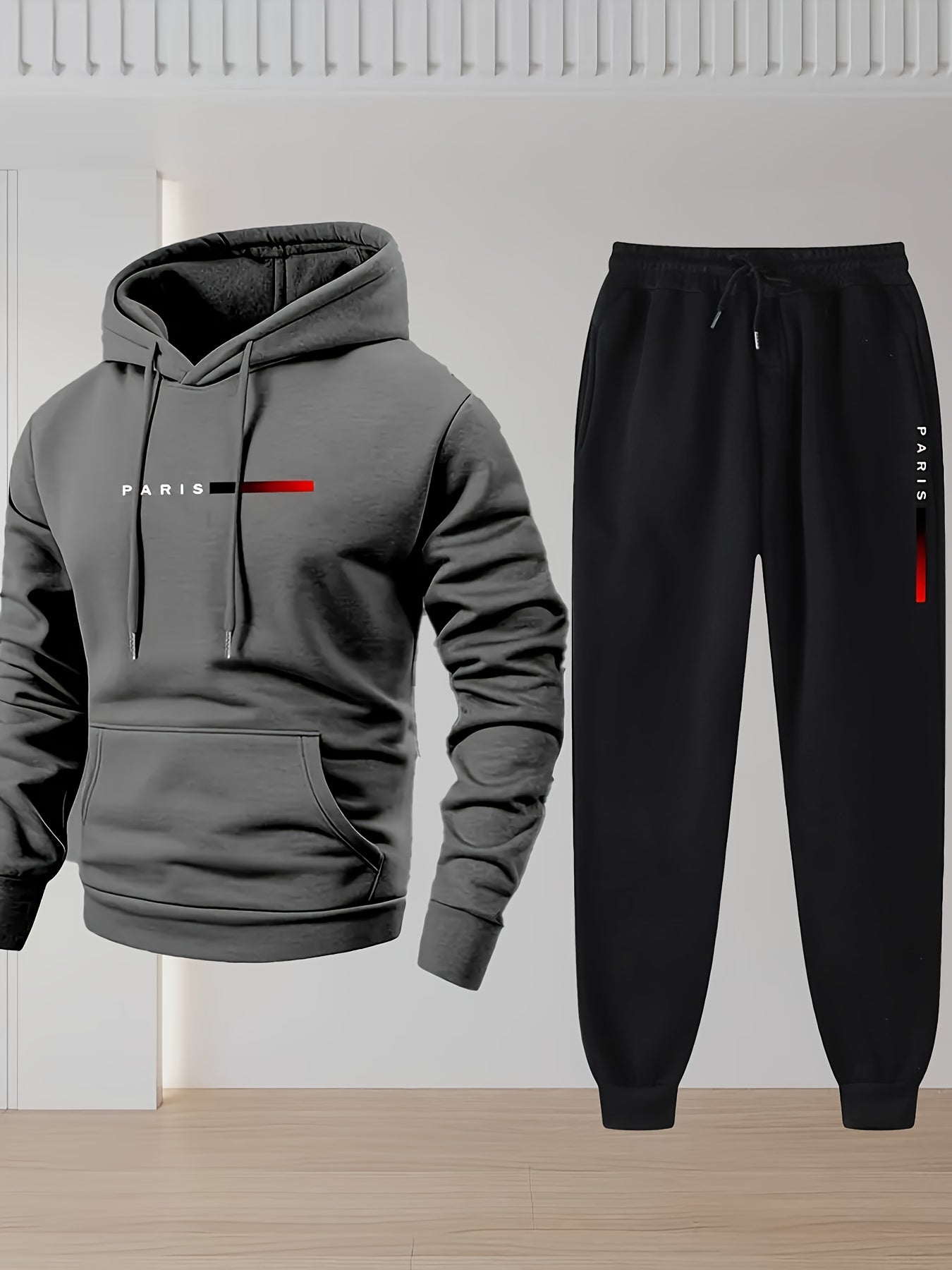 Brice | Heren 2-delige hoodie & joggingbroek set – Casual sportkleding, joggingoutfit van stretchstof