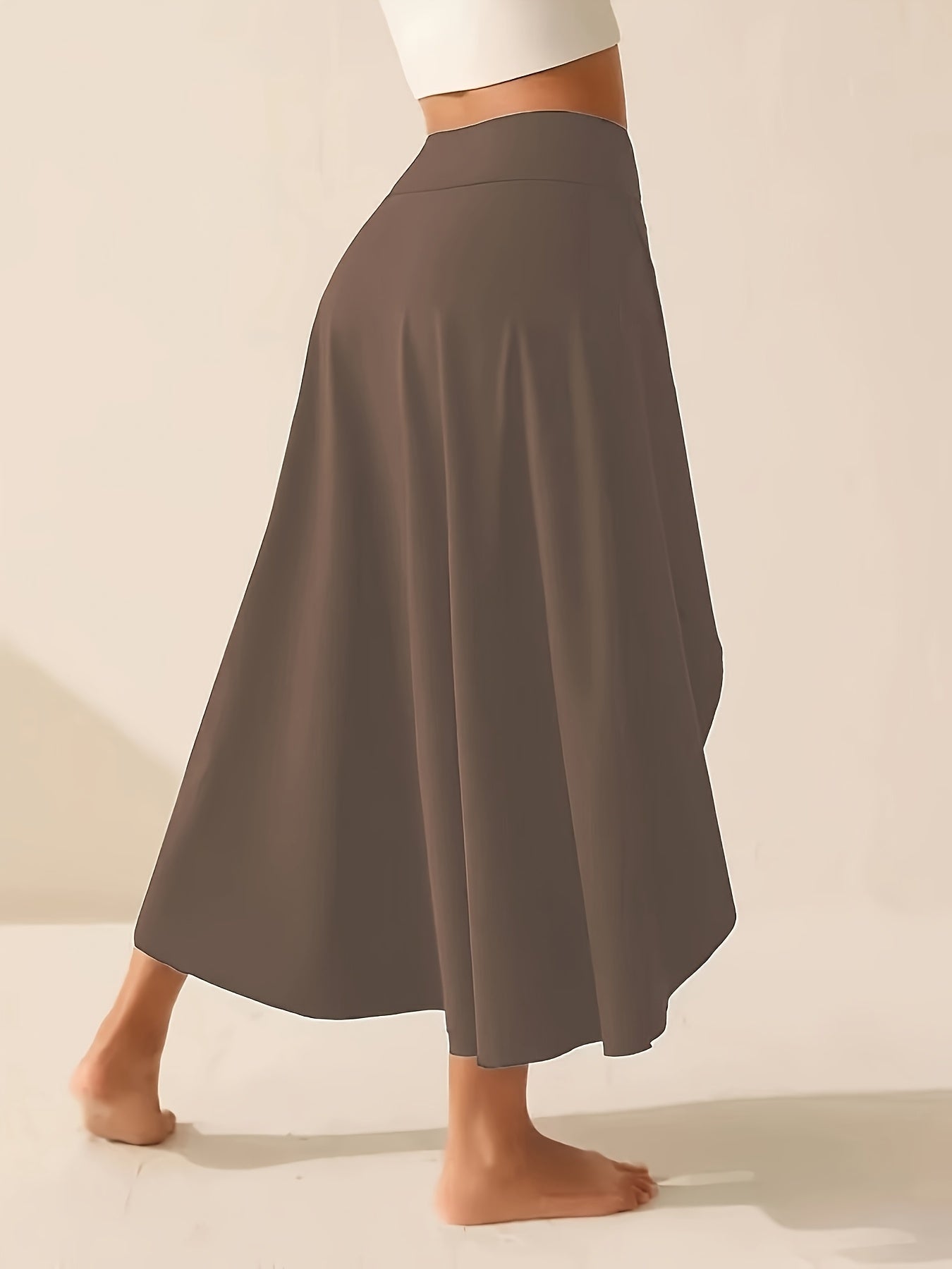Wilona | Damesrok met hoge taille en asymmetrische split met ingebouwde short