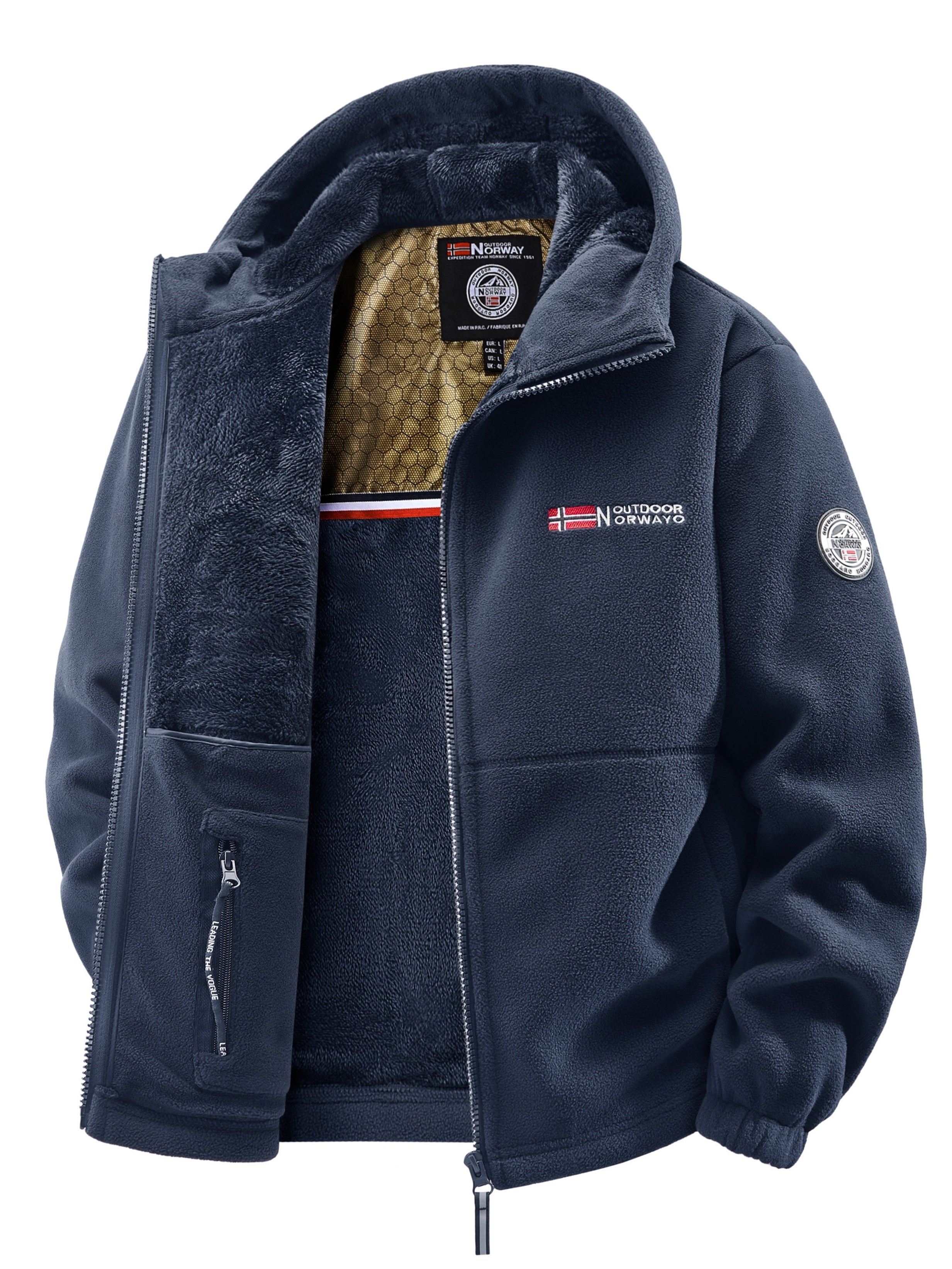Wulfram | Zware winterjas voor heren – Thermisch geïsoleerde jas met capuchon, bovenkleding voor koud weer