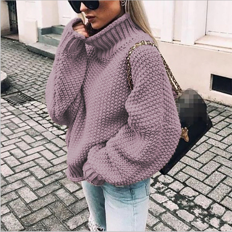 Ronja | Oversized grof gebreide coltrui voor dames – Warme wintertrui, comfortabele gebreide trui