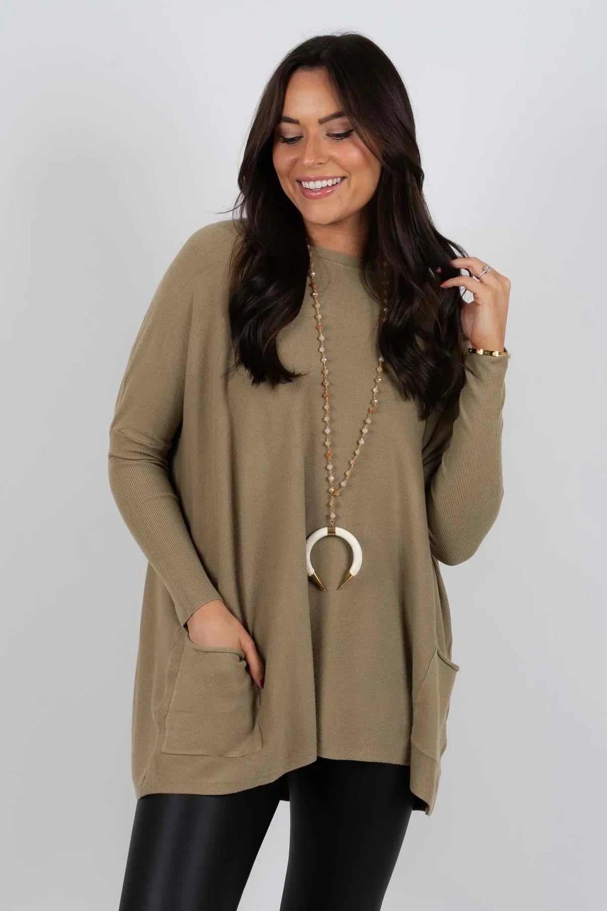 Valda | Soft Touch lange trui voor dames – Oversized, comfortabele gebreide, casual wintertrui