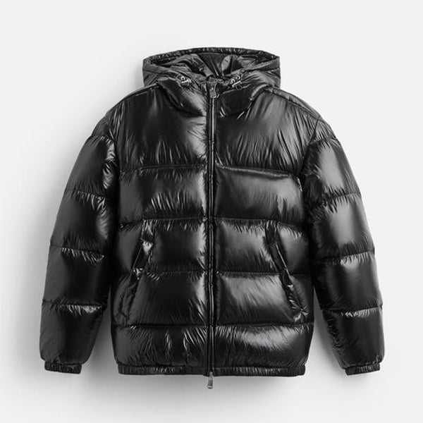 Mikkel | Heren pufferjas met capuchon – minimalistische relaxte pasvorm, lichtgewicht geïsoleerde winterjas