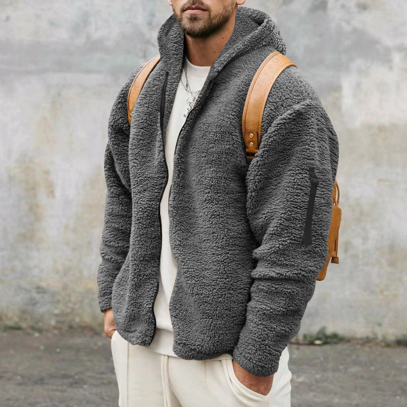Thorben | Heren fleecejas met capuchon – Warme, lichtgewicht outdoorjas