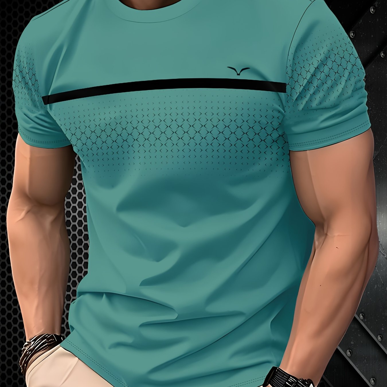 Xerxes | Polyester T-shirt voor heren - comfortabele regular fit, minimalistische print