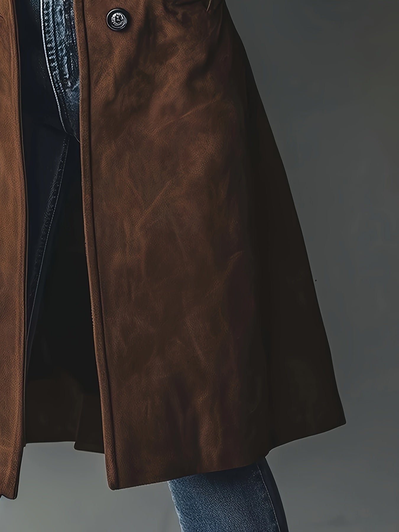 Forynne | Vintage suède trenchcoat voor dames – Elegante single-breasted H-silhouet