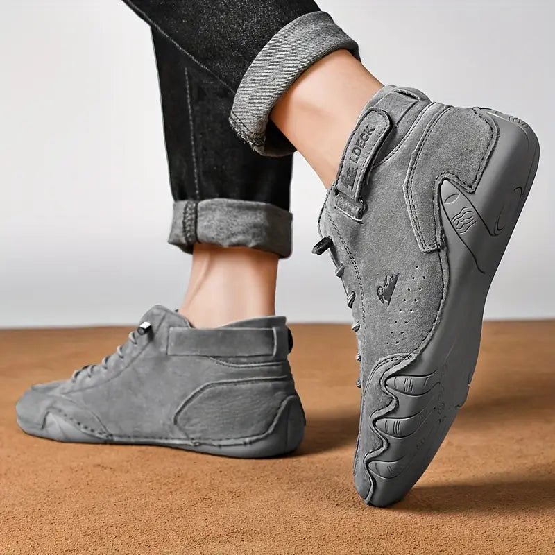 Bootrek | Heren Suède Enkellaars Sneakers – Stijlvolle Casual Boots met Slijtvaste Antislip Zool