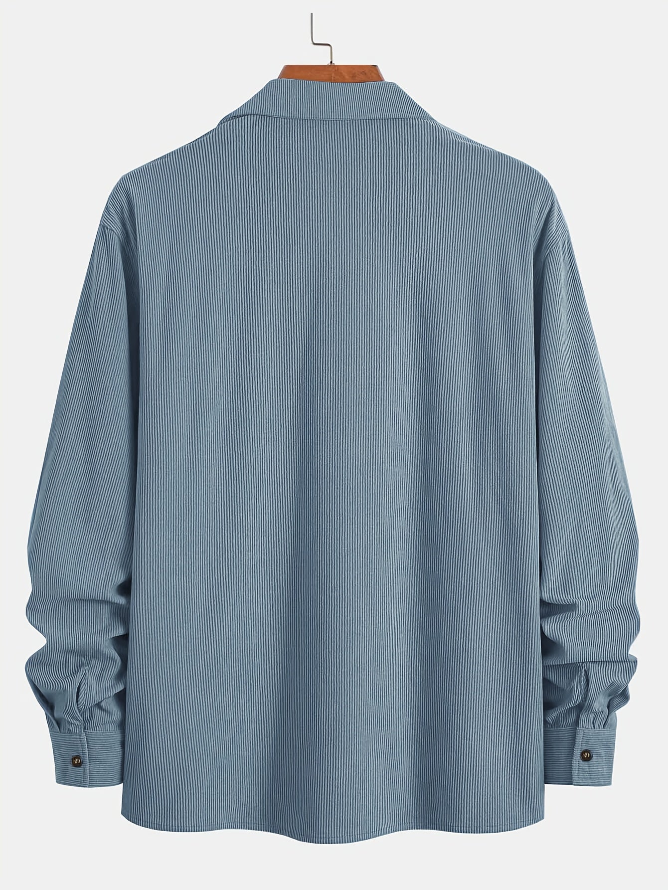 Niklaus | Corduroy overhemdjas voor heren – Casual overhemd met knopen, dubbele borstzakken