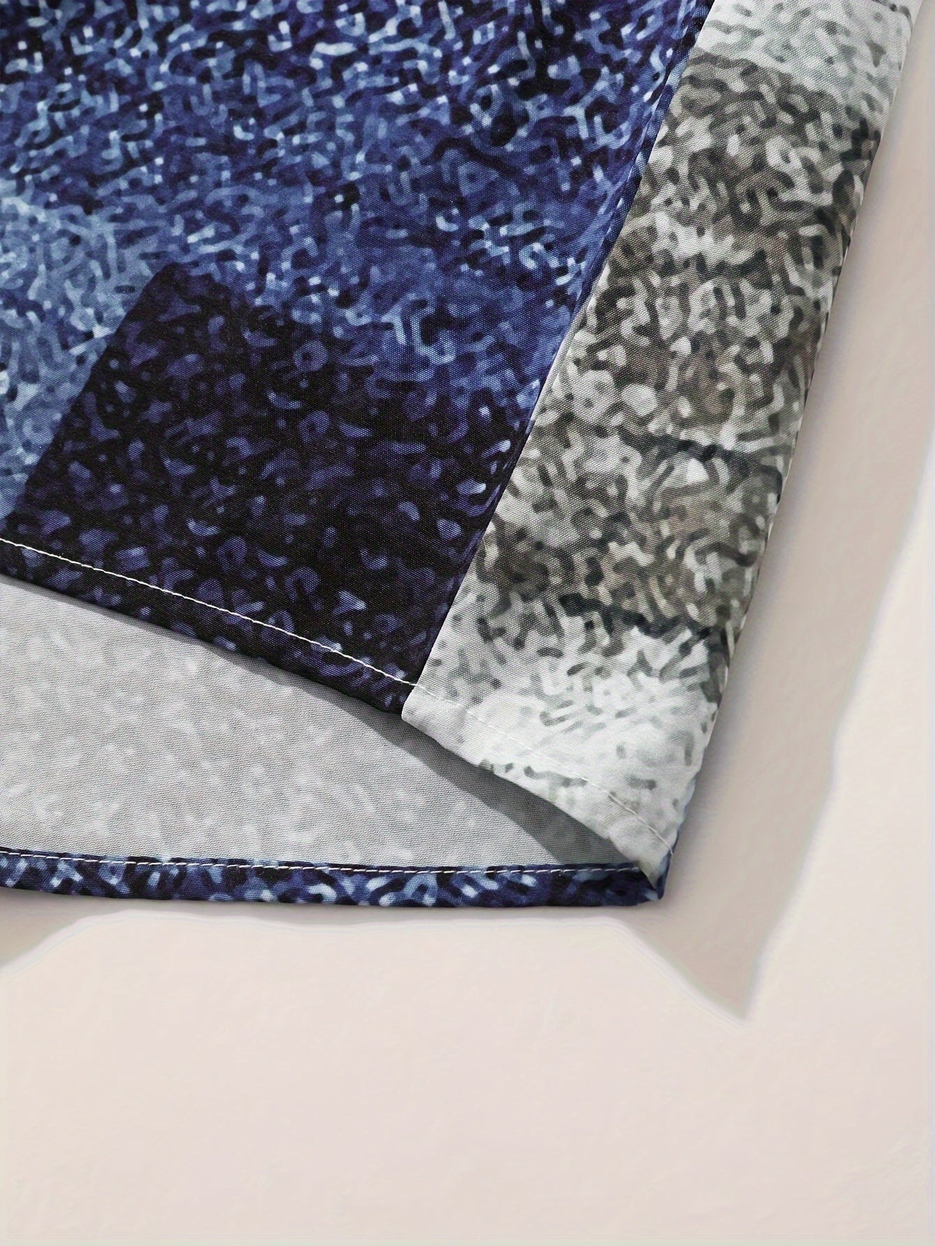 Royce | Casual herenoverhemd met korte mouwen en patchworkprint in contrasterende kleuren