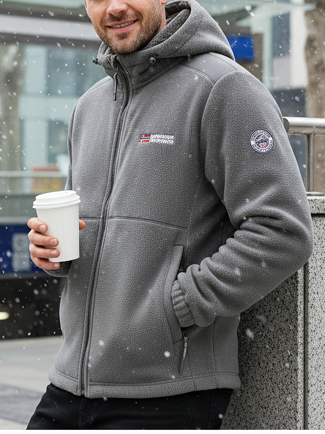 Wulfram | Zware winterjas voor heren – Thermisch geïsoleerde jas met capuchon, bovenkleding voor koud weer