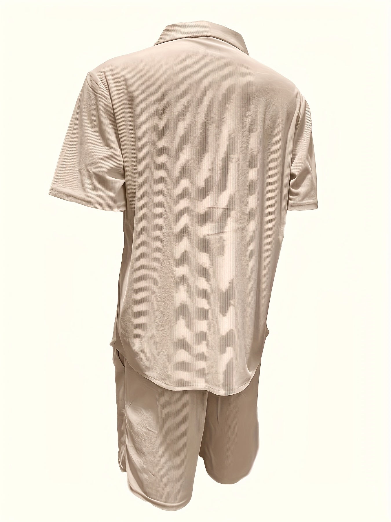 Damric | Casual herenset 2-delig - gestreept overhemd met korte mouwen en korte broek
