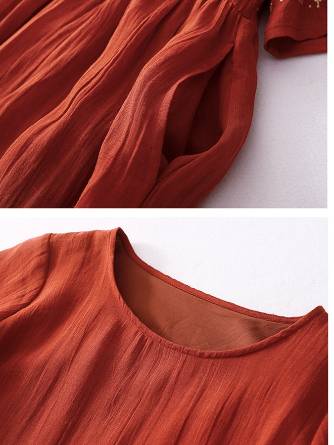Raniah | Boho Maxi Jurk - Soepel vallende lichtgewicht zomerjurk met halve mouwen, ademende stof