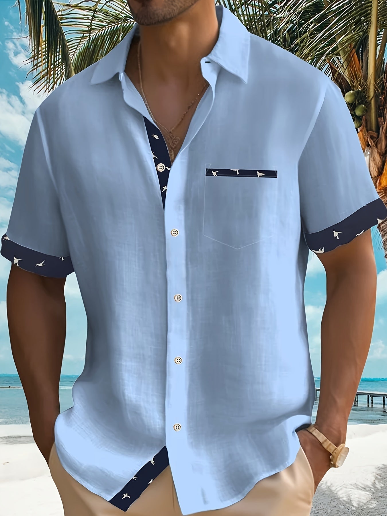 Emilio | Herenhemd met korte mouwen in katoenmix - Zomer & Streetwear-stijl