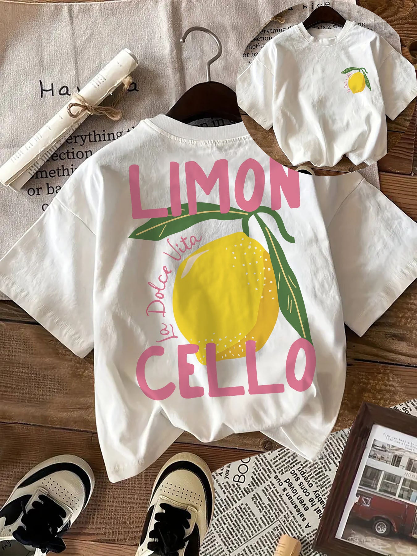 Cielle | Dames-T-shirt met grafische print Citroen - Casual Korte Mouw Top met Crew Hals