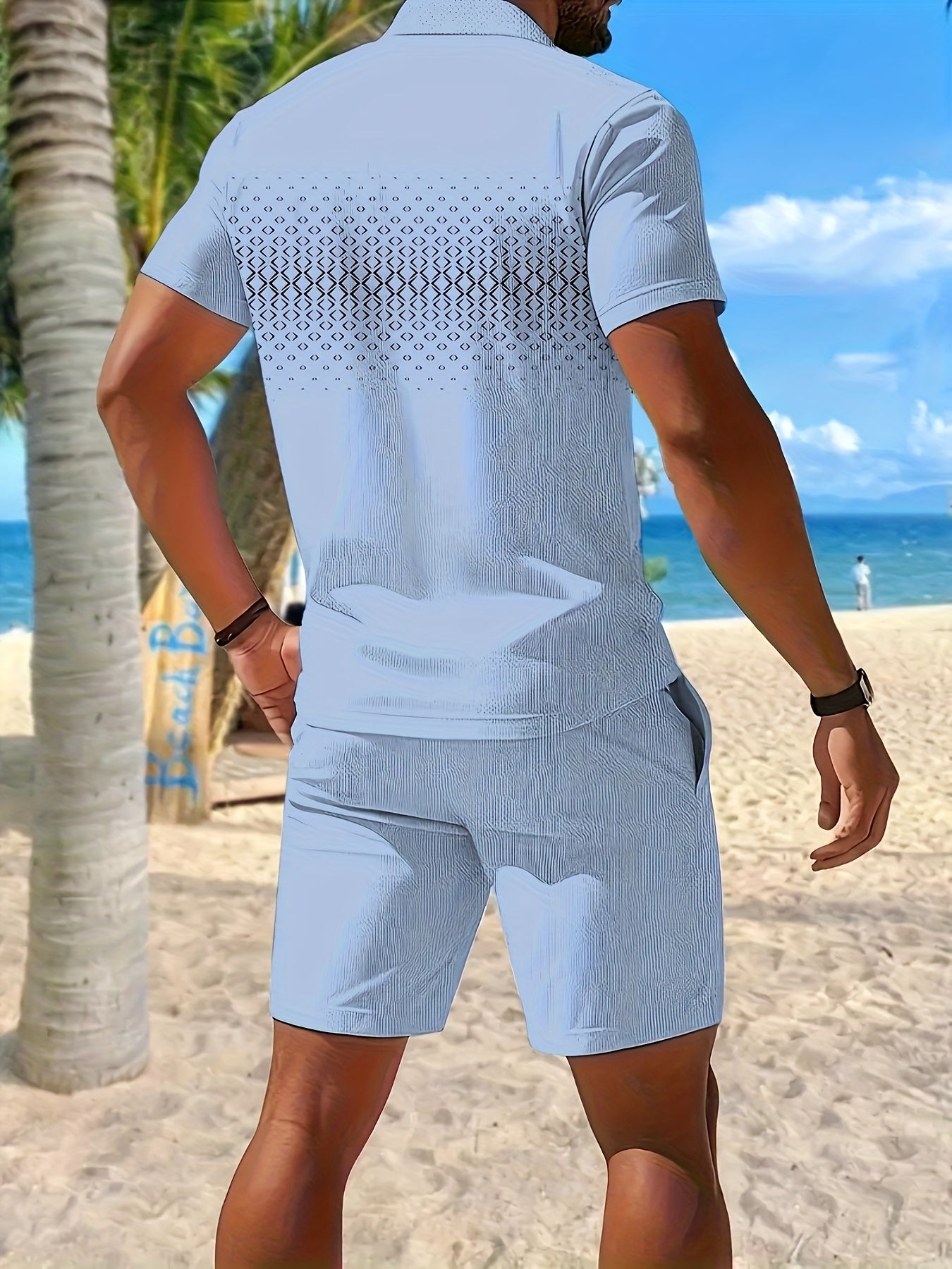 Baylor | Herenset 2-delig zomersportief - poloshirt & koordshort met zakken