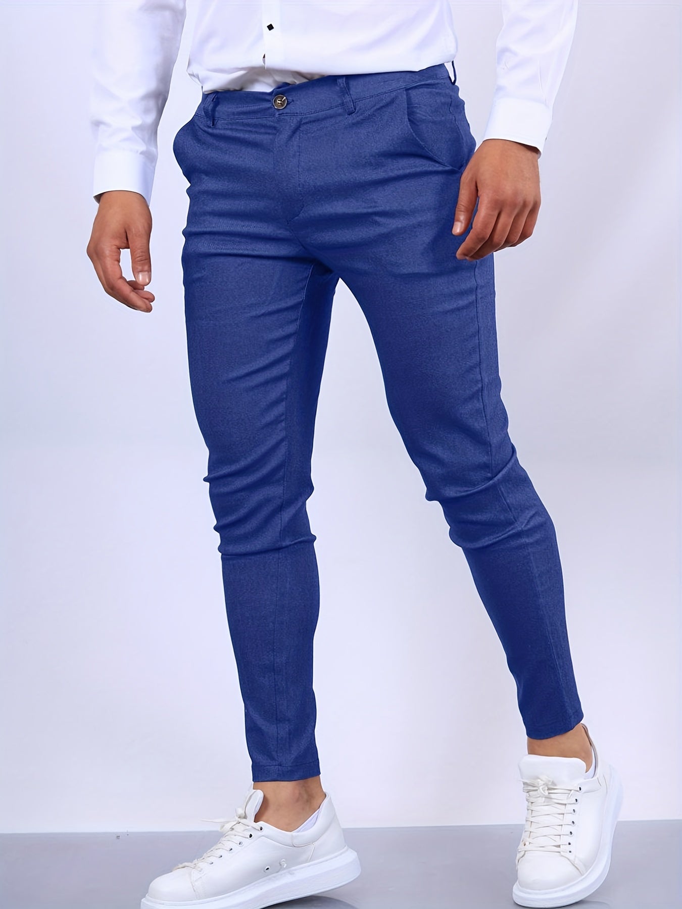 Orvalis | Heren slim fit maatwerk broek met enkellengte – Elegante formele zakelijke casual broek