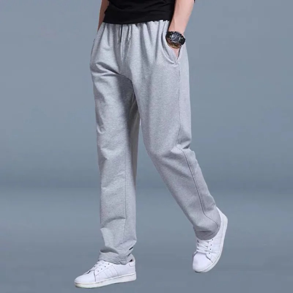Syric | Katoenen joggingbroek voor heren - Ademende Slim Fit Sweatbroek met koord in de taille