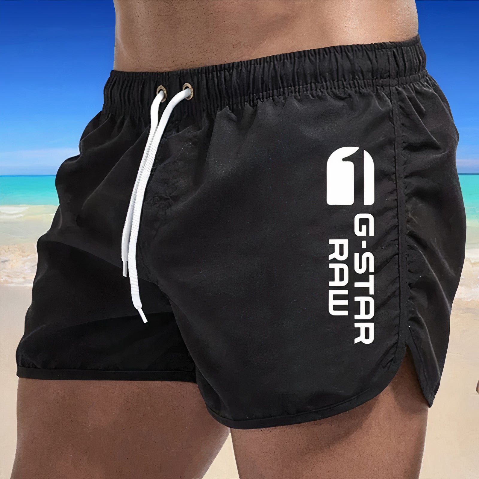 Aistis | Sneldrogende zwembroek voor heren - lichtgewicht, elastische taille, voor strand & sport