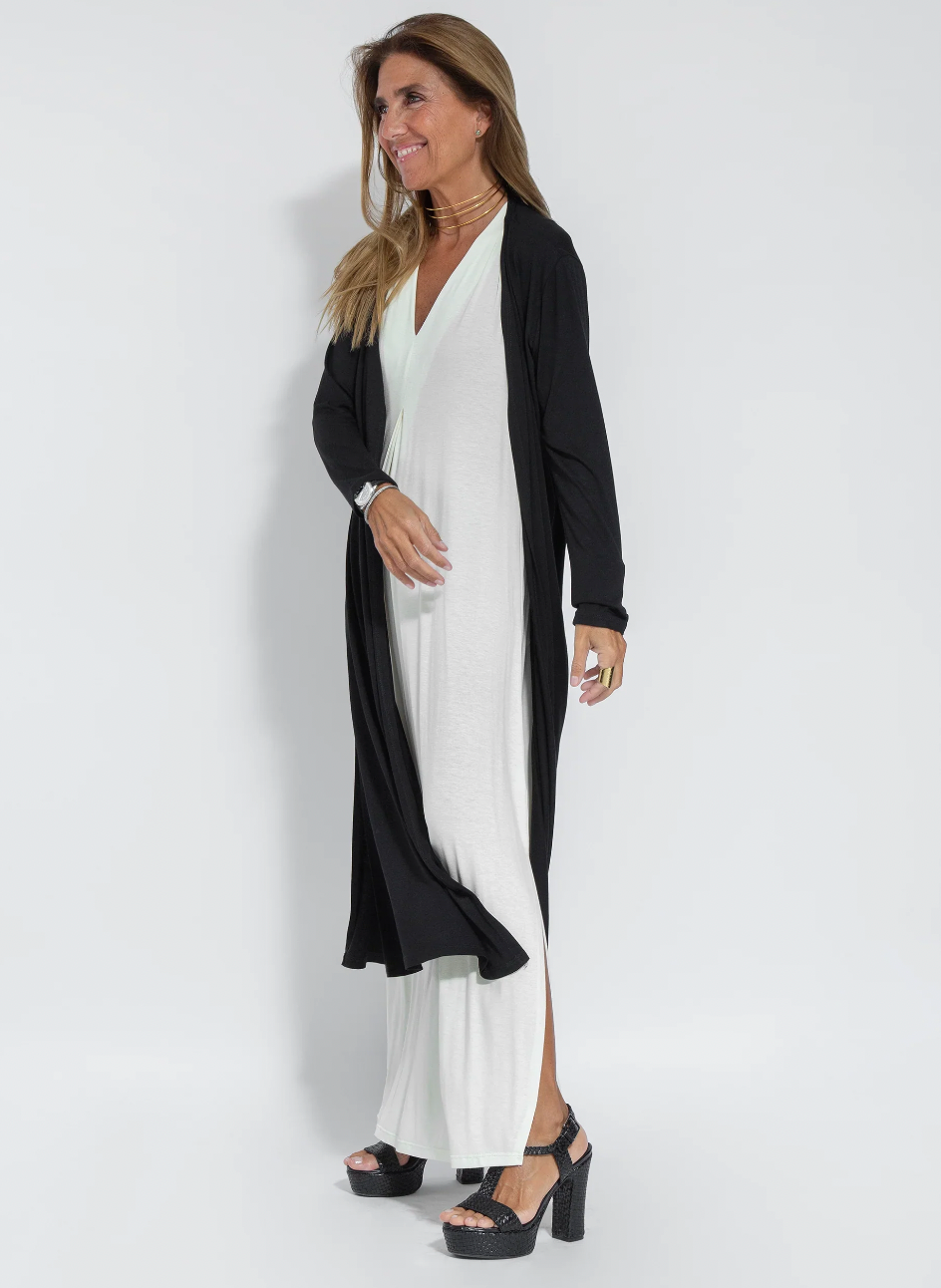 Faldrynna | Elegante lange jurk en vest - Stijlvolle tweedelige damesoutfit