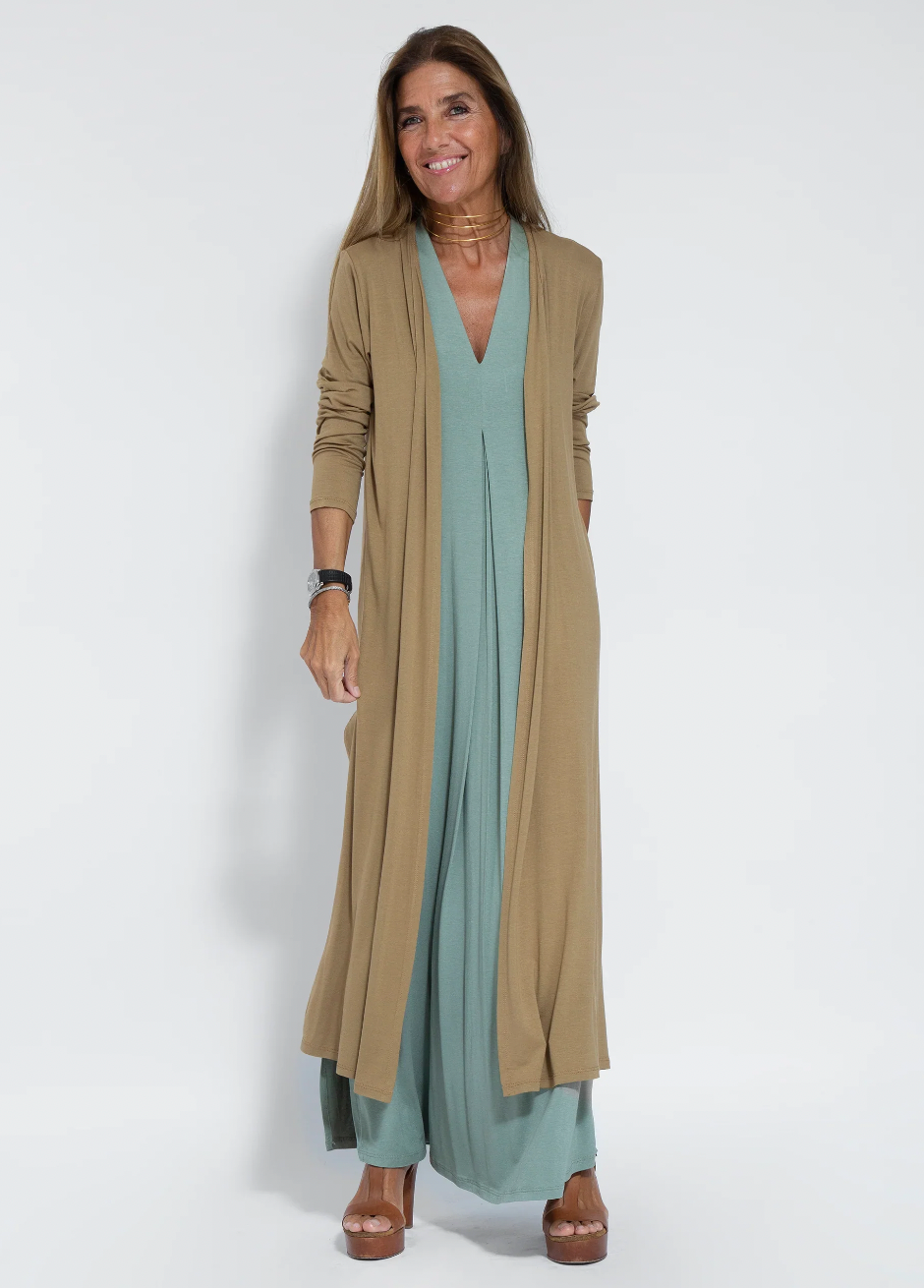 Faldrynna | Elegante lange jurk en vest - Stijlvolle tweedelige damesoutfit
