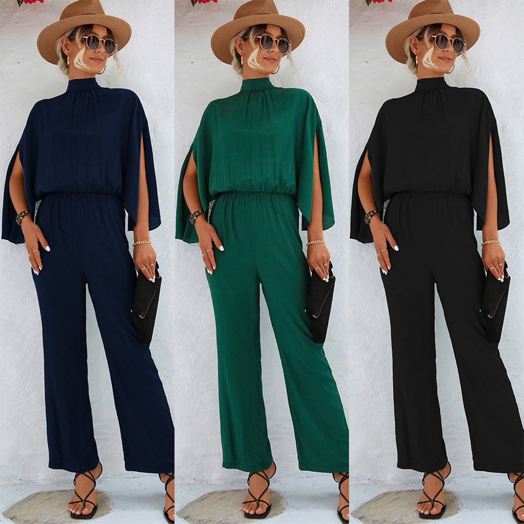 Eszter | Classy Jumpsuit met wijde pijpen en vleermuismouwen - Elegante damesmode