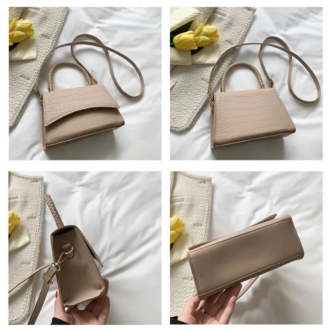 VelaBag | Kleine leren handtas – Elegante crossbodytas en tas met handvat voor dames, compacte designertas