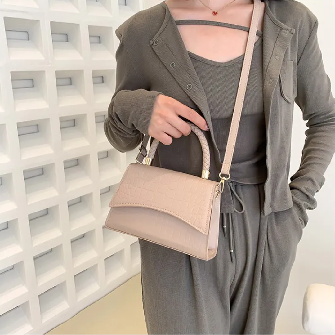 VelaBag | Kleine leren handtas – Elegante crossbodytas en tas met handvat voor dames, compacte designertas