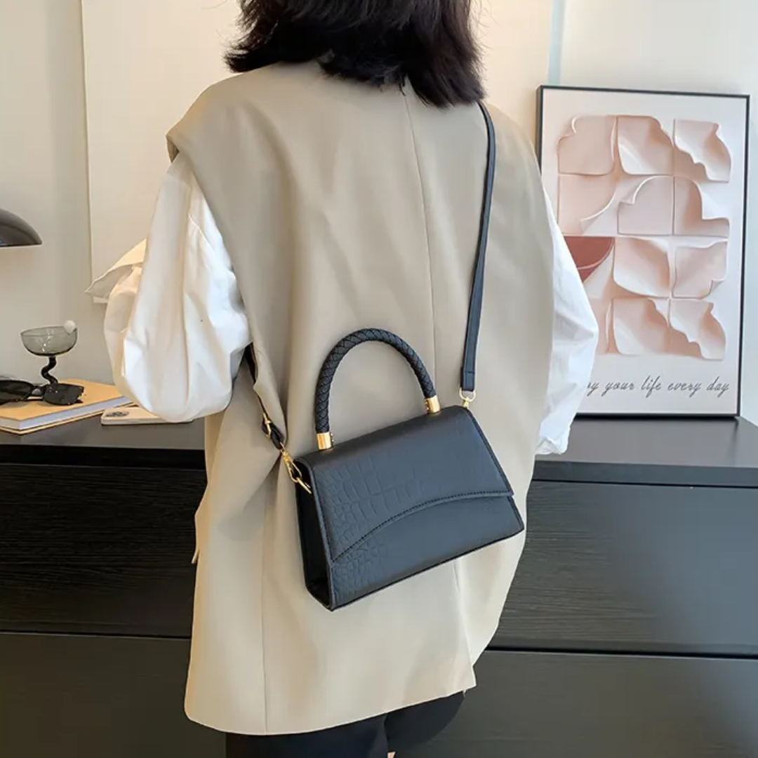 VelaBag | Kleine leren handtas – Elegante crossbodytas en tas met handvat voor dames, compacte designertas