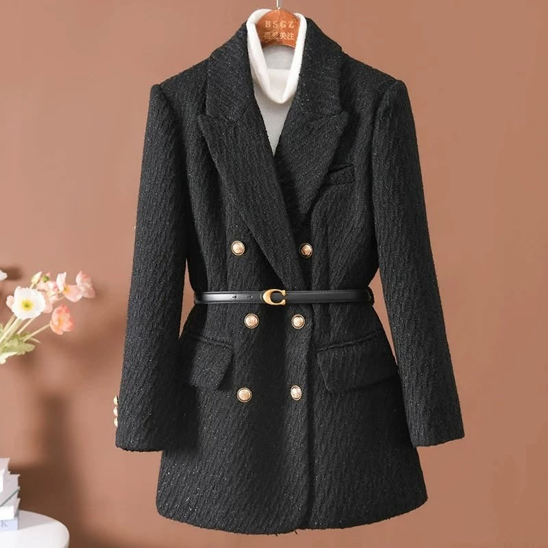 Linde | Luxe tweeknoops tweedjas – elegant getailleerd jasje voor op kantoor, casual en winter