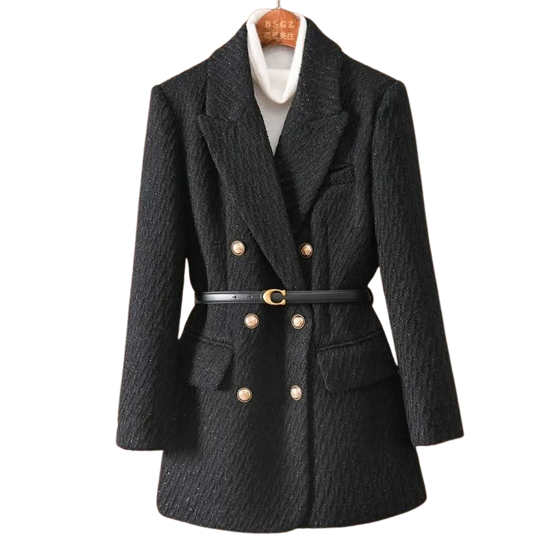 Linde | Luxe tweeknoops tweedjas – elegant getailleerd jasje voor op kantoor, casual en winter