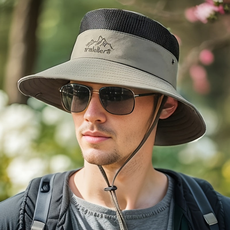 Brimo | Outdoor Emmerhoed - Ademende Mesh, Verstelbaar Trekkoord