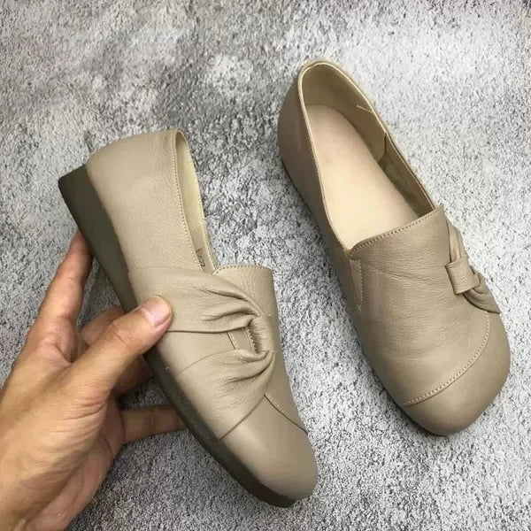 Velisse | Leren damesflats - Lichtgewicht, zachte slip-on casual schoenen