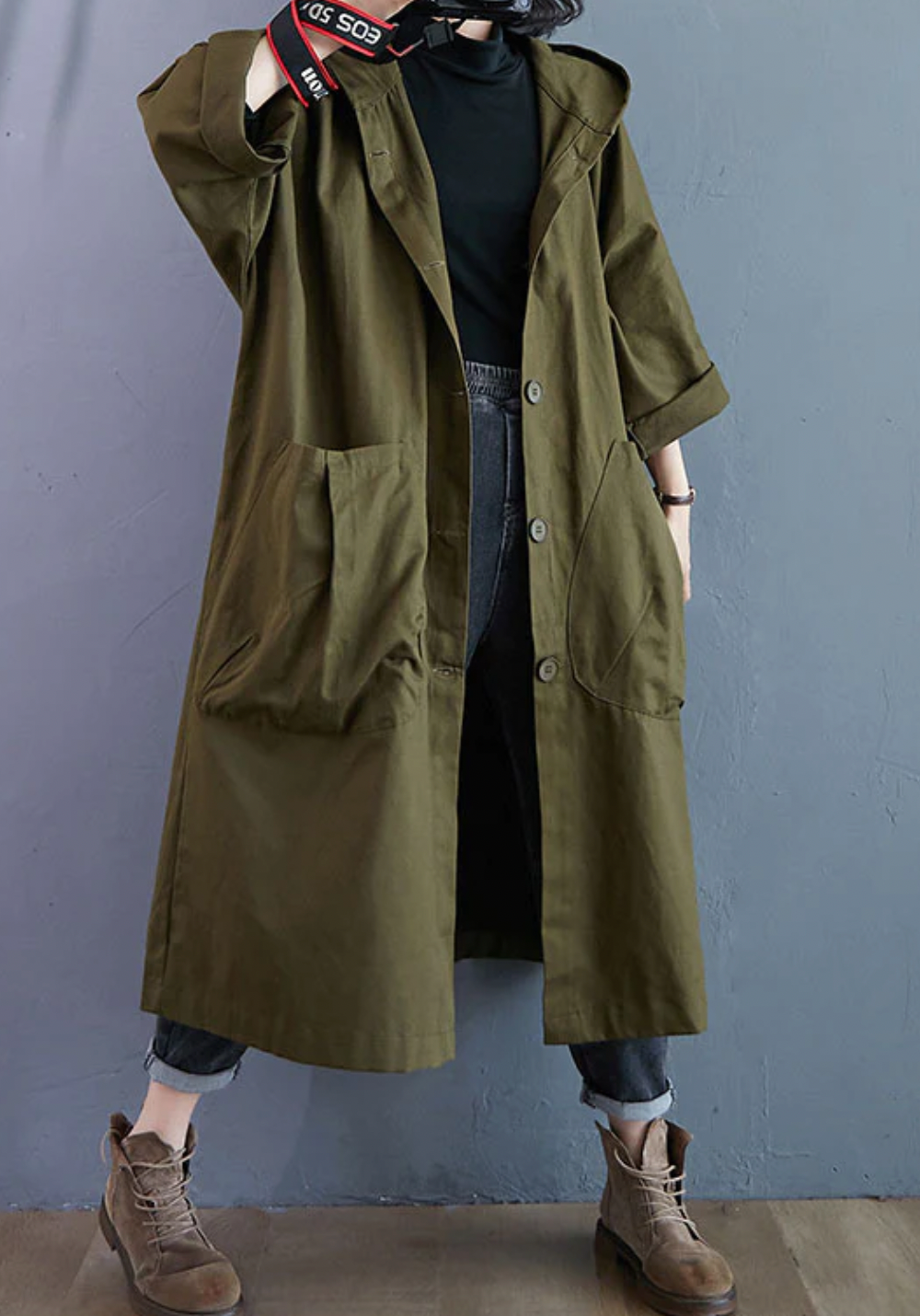 Noelia | Oversized herfstjas voor dames, lange warme casual jas, trendy bovenkleding