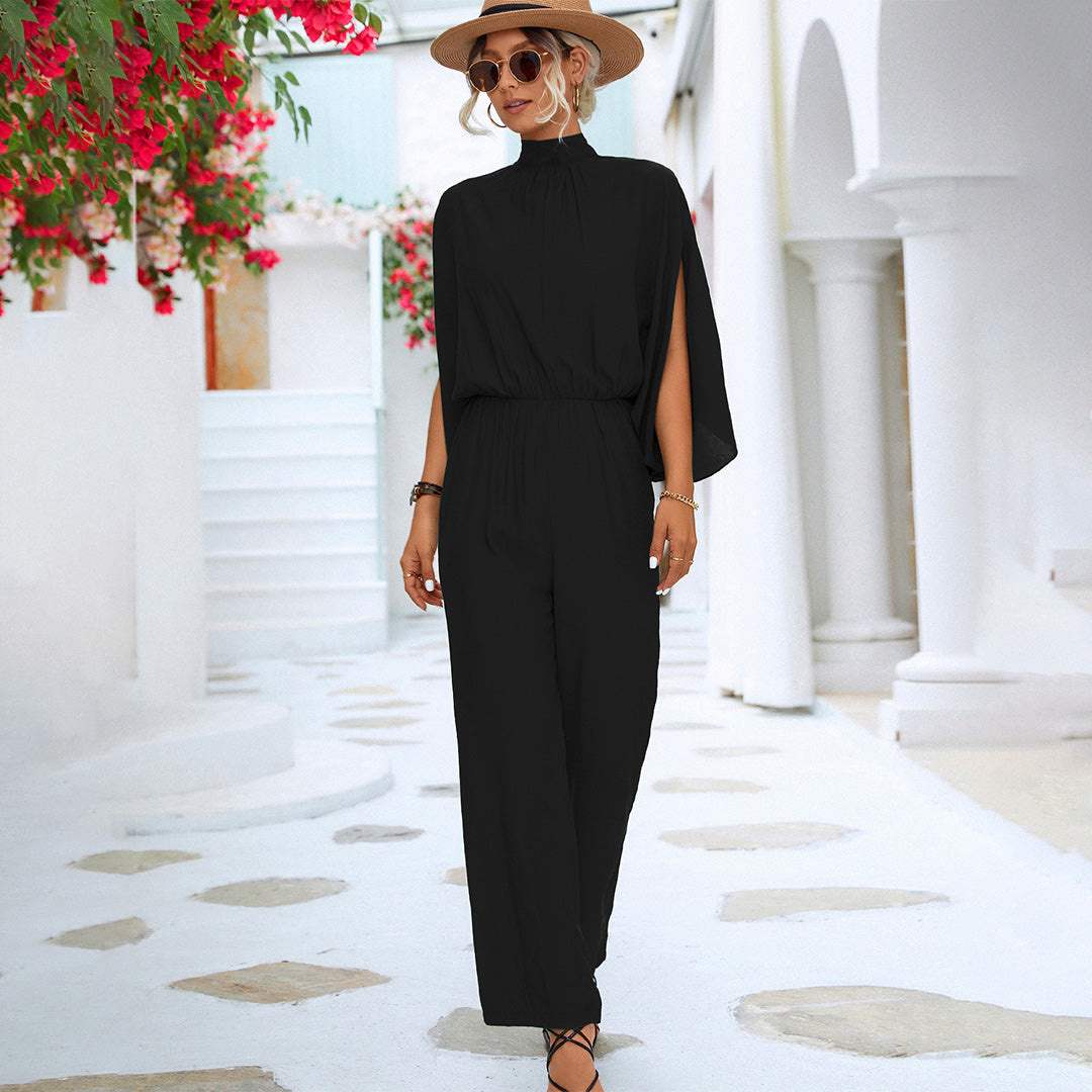 Eszter | Classy Jumpsuit met wijde pijpen en vleermuismouwen - Elegante damesmode