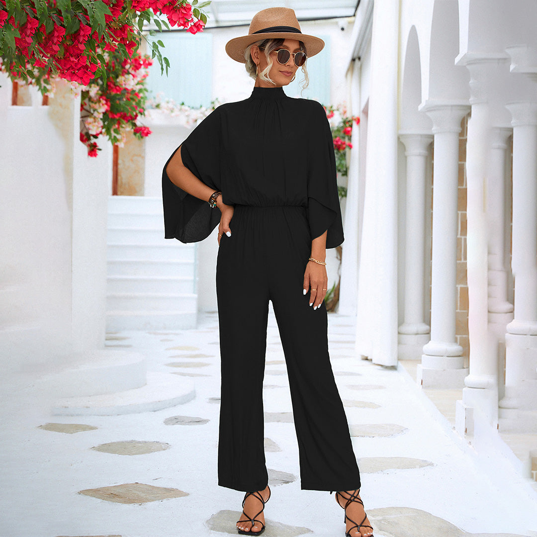 Eszter | Classy Jumpsuit met wijde pijpen en vleermuismouwen - Elegante damesmode