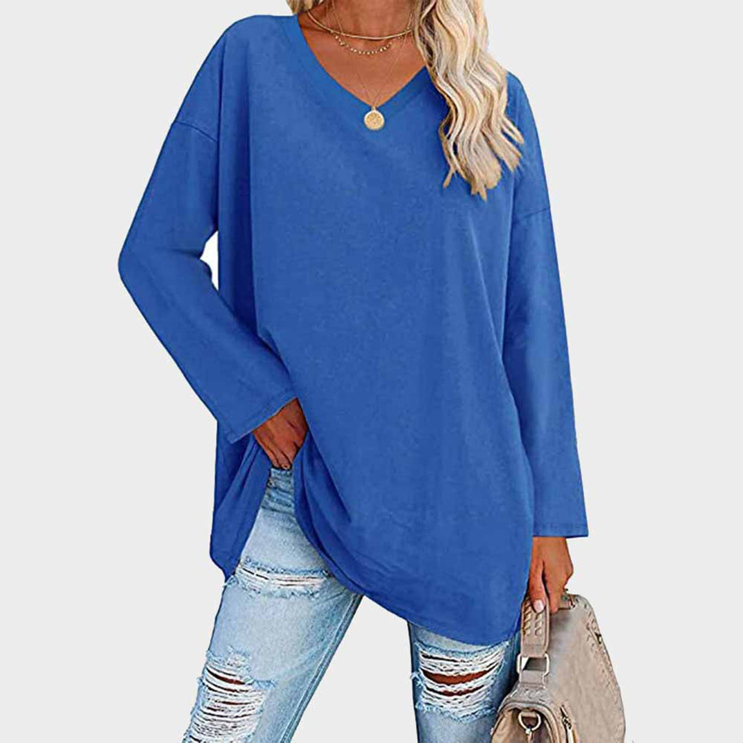 Vega | Klassieke Loose-Fit Lange Mouw Top voor Vrouwen - Zacht, Comfortabel Casual Shirt