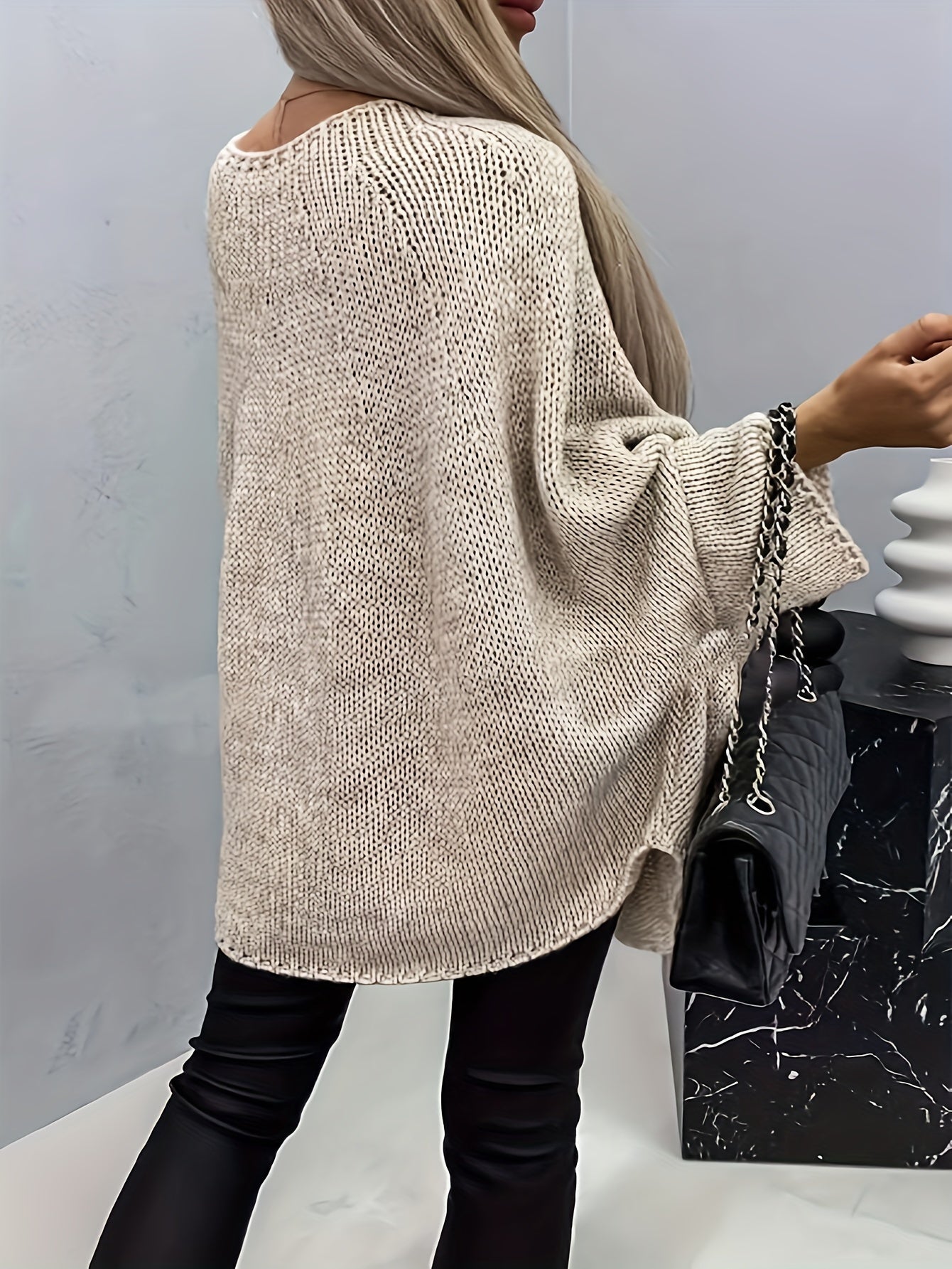Nieves | Oversized grof gebreide trui voor dames, relaxte pasvorm, casual en chic, herfst/winterbreiwerk