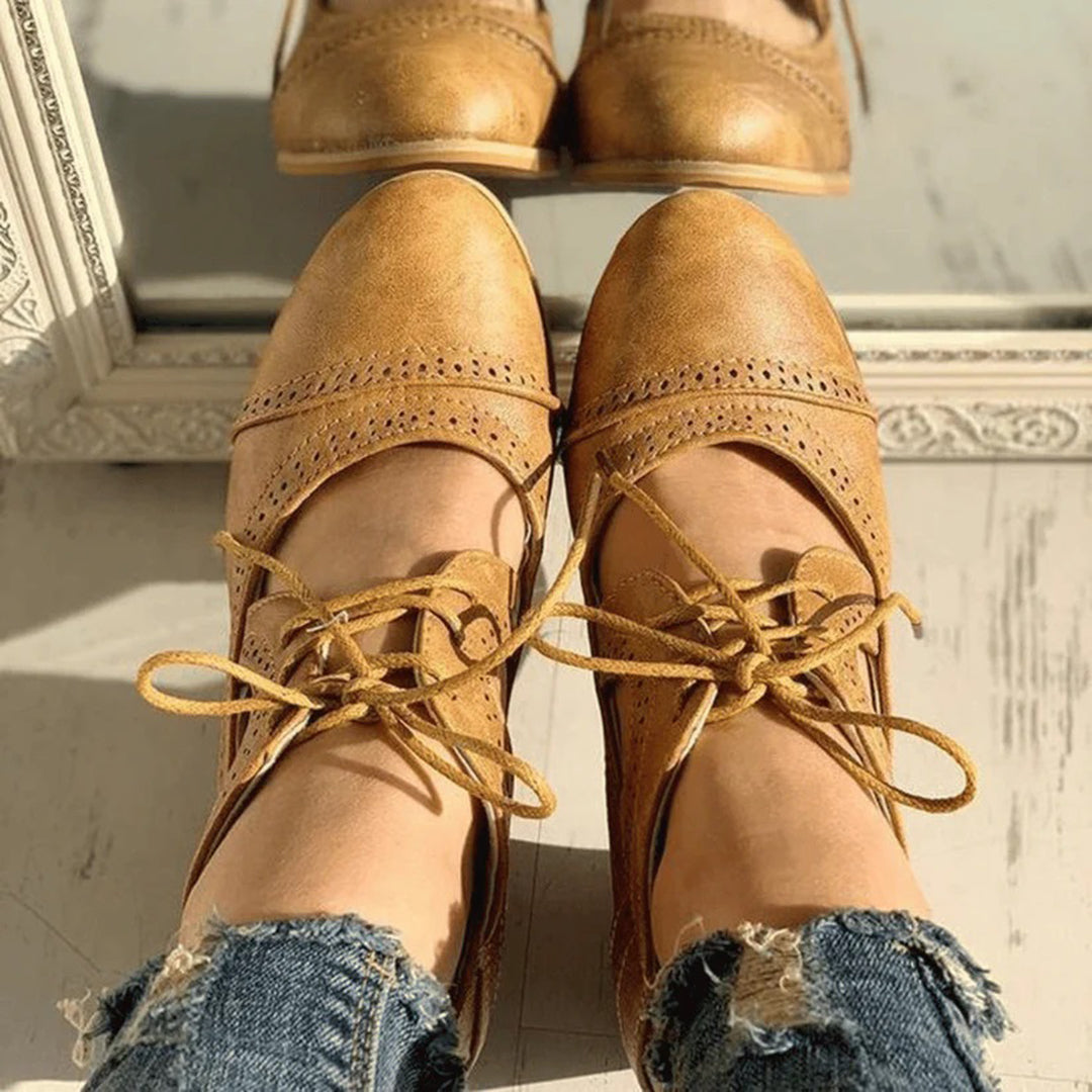 Velvord | Oxfordschoenen met hoge hak voor dames - stijlvolle lace-up, voor casual tot zakelijk gebruik