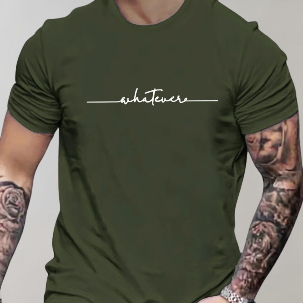 Vernon | Klassiek T-shirt voor heren - Letterprint, dagelijkse kleding