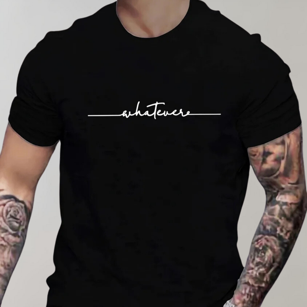 Vernon | Klassiek T-shirt voor heren - Letterprint, dagelijkse kleding