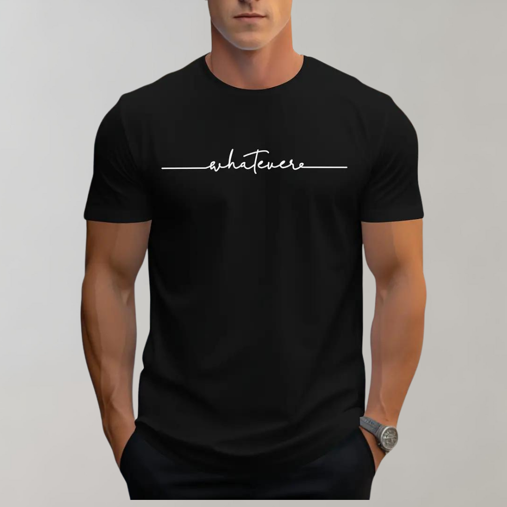 Vernon | Klassiek T-shirt voor heren - Letterprint, dagelijkse kleding